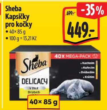 Sheba Kapsičky pro kočky, 40x 85 g