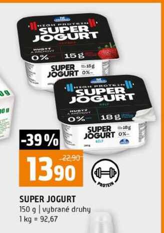 SUPER JOGURT 150 g vybrané druhy
