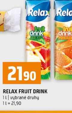 RELAX FRUIT DRINK 1l vybrané druhy