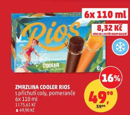 ZMRZLINA COOLER RIOS s příchutí coly, 6x 110 ml