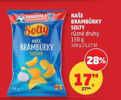 NAŠE BRAMBŮRKY SOLTY různé druhy, 150 g