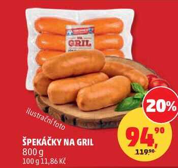 ŠPEKÁČKY NA GRIL, 800 g 