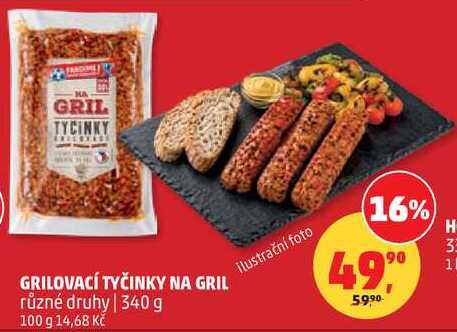 GRILOVACÍ TYČINKY NA GRIL různé druhy, 340 g 