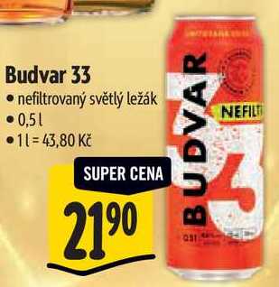 Budvar 33, 0,5 l