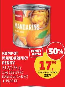 KOMPOT MANDARINKY PENNY, 312/175 g 