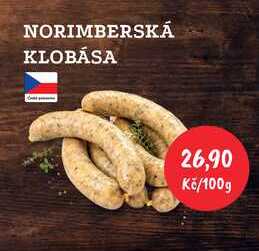 NORIMBERSKÁ KLOBÁSA 100g