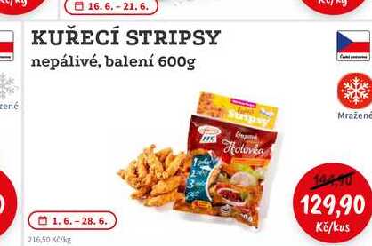 KUŘECÍ STRIPSY nepálivé, balení 600g