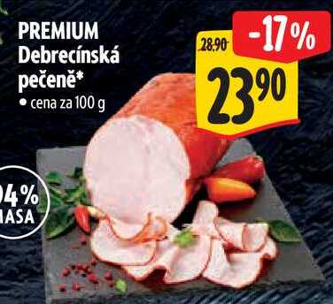 PREMIUM Debrecínská pečeně, cena za 100 g 