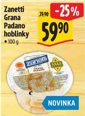 Zanetti Grana Padano hoblinky, 100 g 