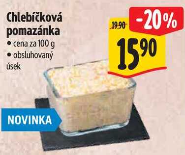 Chlebíčková pomazánka, cena za 100 g