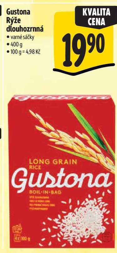 Gustona Rýže dlouhozrnná, 400 g