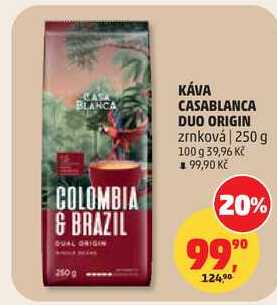 KÁVA CASABLANCA DUO ORIGIN zrnková, 250 g
