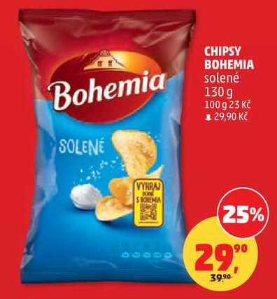 CHIPSY BOHEMIA solené, 130 g