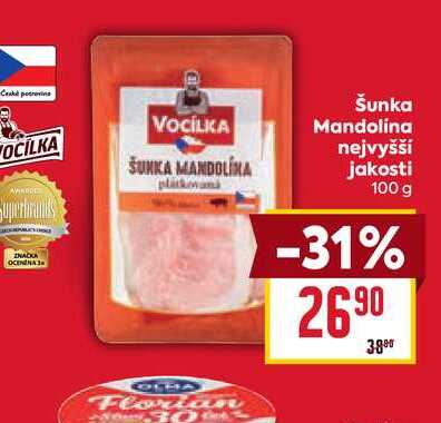 Šunka Mandolína nejvyšší jakosti 100 g