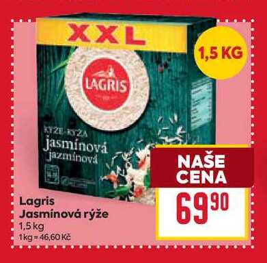 Lagris Jasmínová rýže 1,5 kg