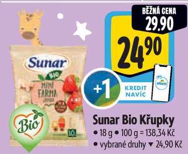 Sunar Bio Křupky, 18 g