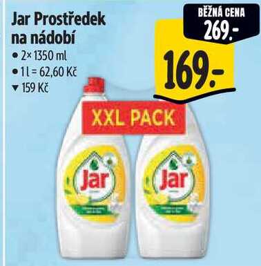 Jar Prostředek na nádobí, 2x 1350 ml