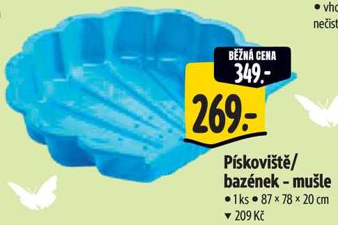 Pískoviště/bazének - mušle
