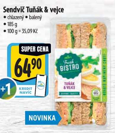 Sendvič Tuňák & vejce, 185 g