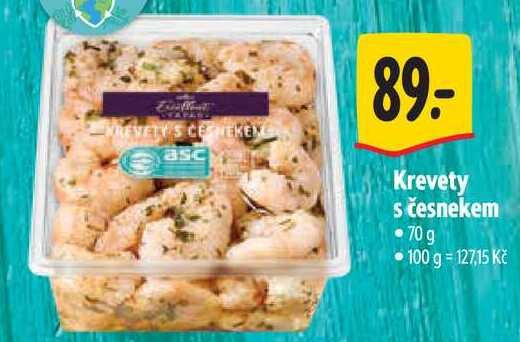 Krevety s česnekem, 70 g