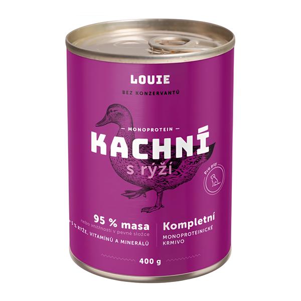 Louie Kachní konzerva s rýží, vitamíny a minerály pro psy