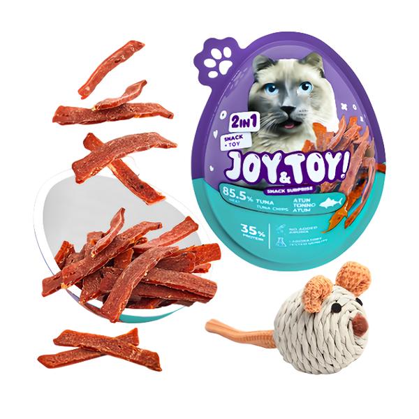 JOY&TOY Vajíčko pro kočky s překvapením Tuna Chips - tuňákové masíčko