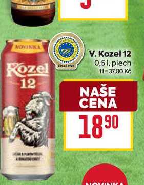 V. Kozel 12 0,51, plech