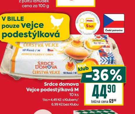 Srdce domova Vejce podestýlková M 10 ks