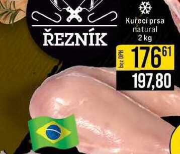 Kuřecí prsa natural 2 kg