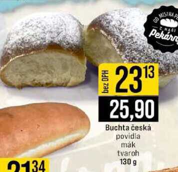 Buchta česká povidla mák tvaroh 130 g