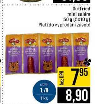 Gutfried mini salám 50 g (5x10 g)