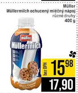 Müller Müllermilch ochucený mléčný nápoj různé druhy 400 g 
