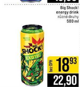 Big Shock! energy drink různé druhy 500 ml