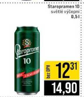Staropramen 10 světlé výčepni 0,5l