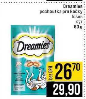 Dreamies pochoutka pro kočky Dreamies losos sýr 60g