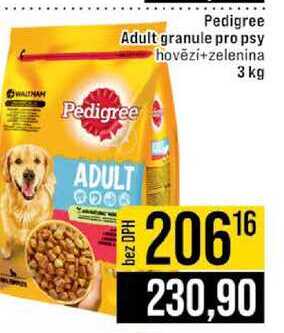 Pedigree Adult granule pro psy Pedigree hovězí+zelenina 3 kg 