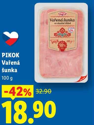PIKOK Vařená šunka, 100 g
