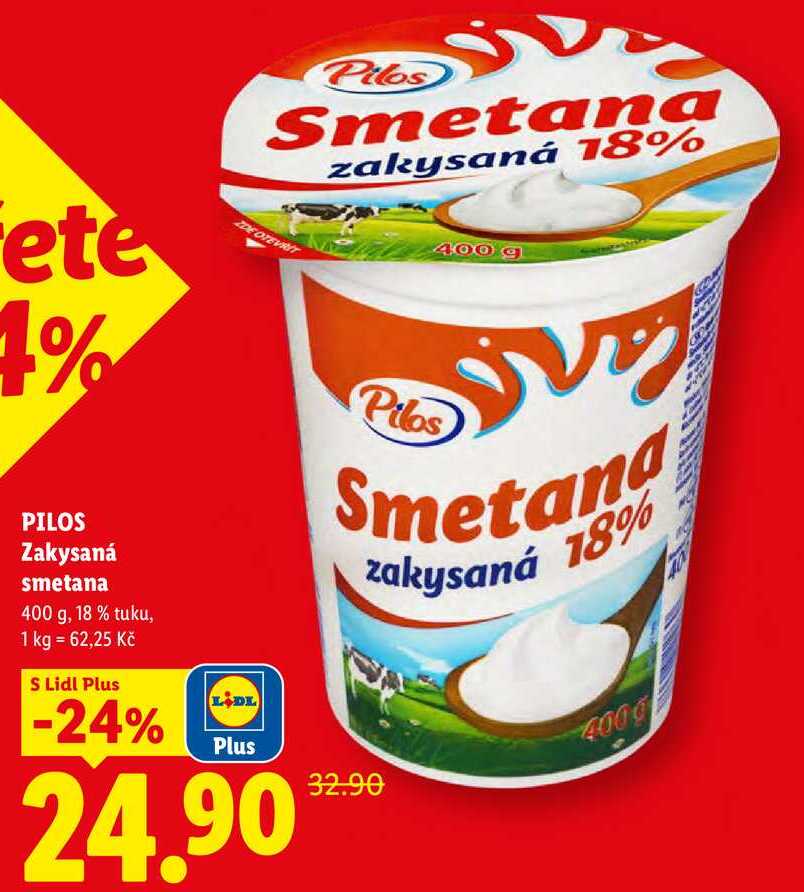 PILOS Zakysaná smetana, 400 g