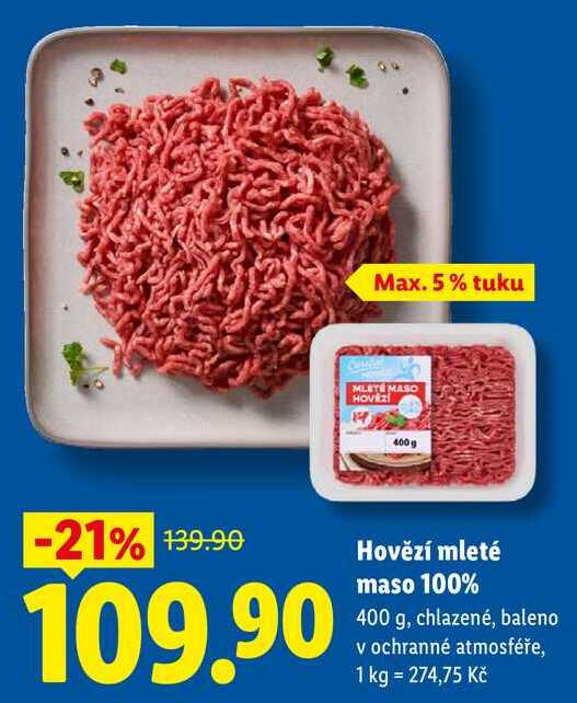 Hovězí mleté maso 100%, 400 g
