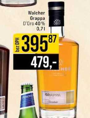 Walcher Grappa D'Oro 40% 0,7l