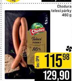 Chodura Chodura telecí párky 460 g