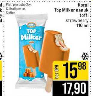 Koral Top Milker nanuk toffi strawberry 110 ml
