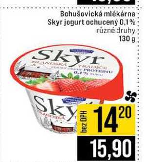 Bohušovická mlékárna Skyr jogurt ochucený 0,1% různé druhy 130 g