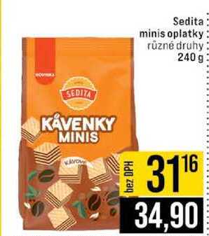 Sedita minis oplatky různé druhy 240 g 