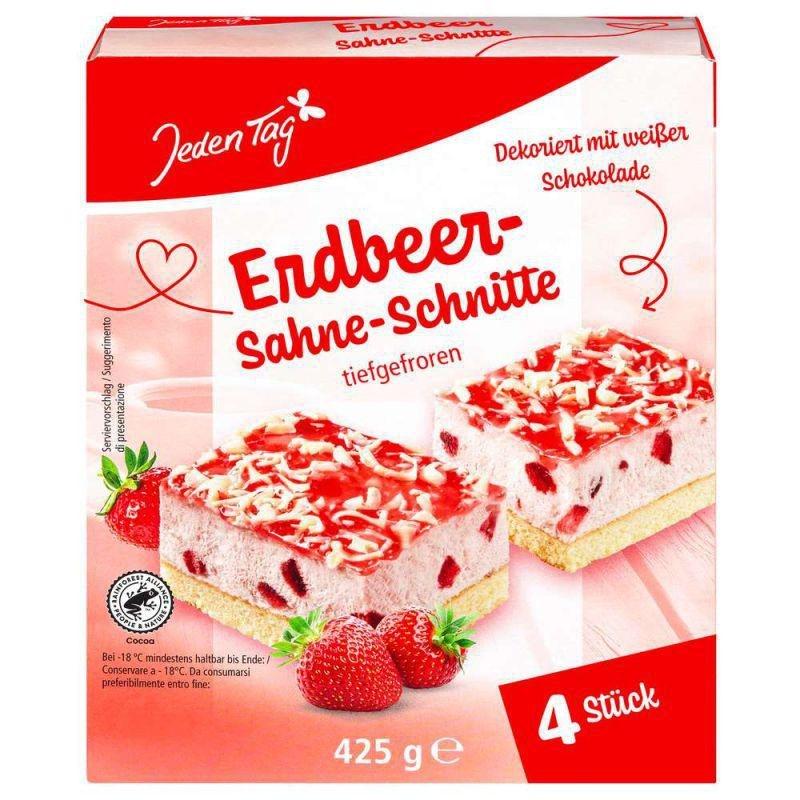 Jeden Tag Řezy s jahodovo-smetanovou náplní, 425 g