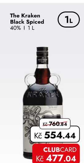 The Kraken Black Spiced 40% 1L