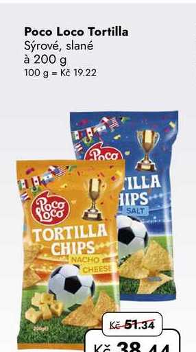 Poco Loco Tortilla Sýrové, slané à 200 g