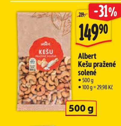 Albert Kešu pražené solené 500 g