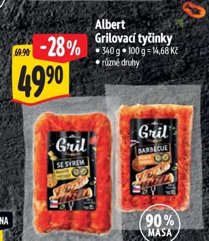 Albert Grilovací tyčinky 340 g