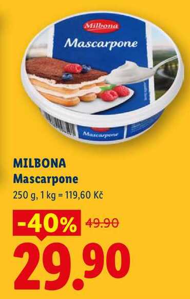 MILBONA Mascarpone, 250 g